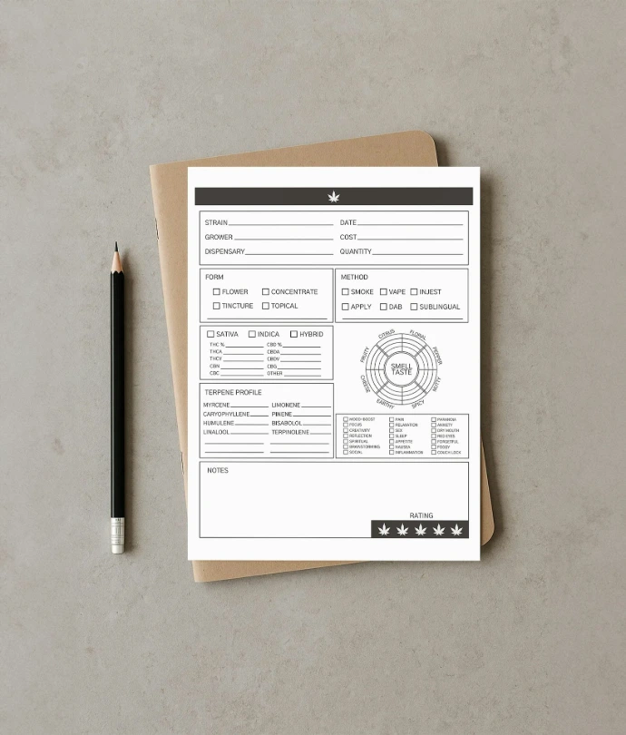 A blank form with a pencil on a notebook